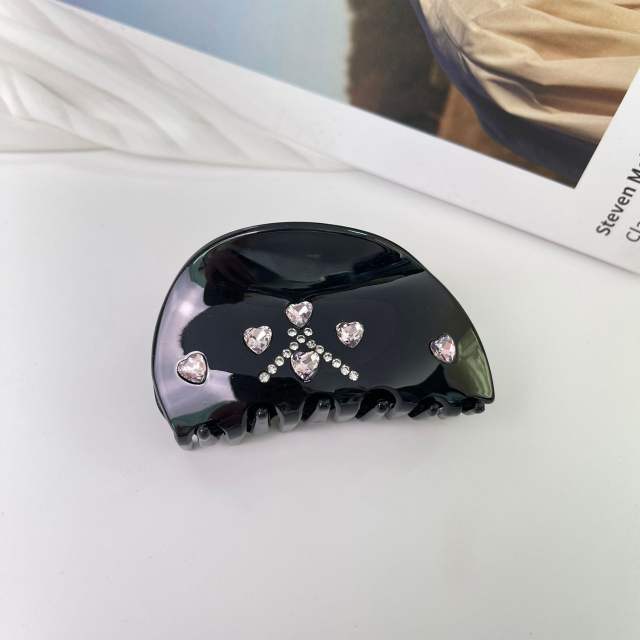 Love Rhinestone Acetic Acid hair claw clips colleciton