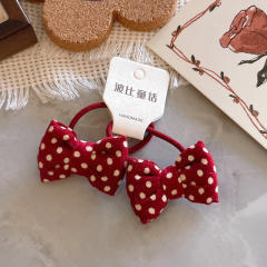 New year cartoon bow flower mushroom kids hair ties set 2pair price