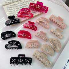 Love Rhinestone Acetic Acid hair claw clips colleciton