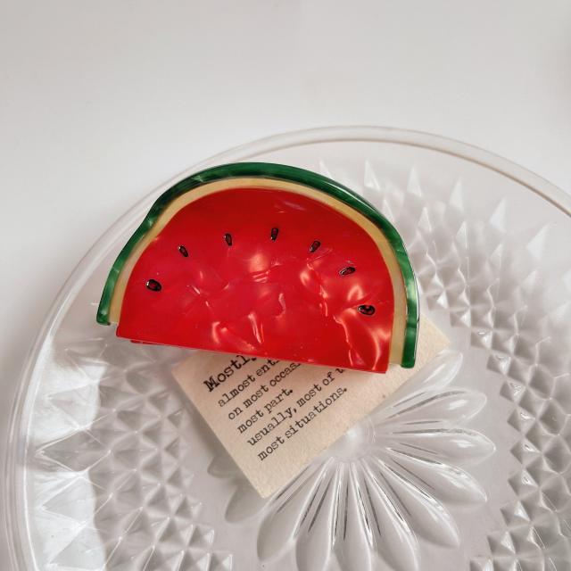 Sweet fruit design acetic acid color matching hair claw clips collection