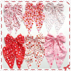 2025 new valentine's day bow ribbon french barrette hair clips