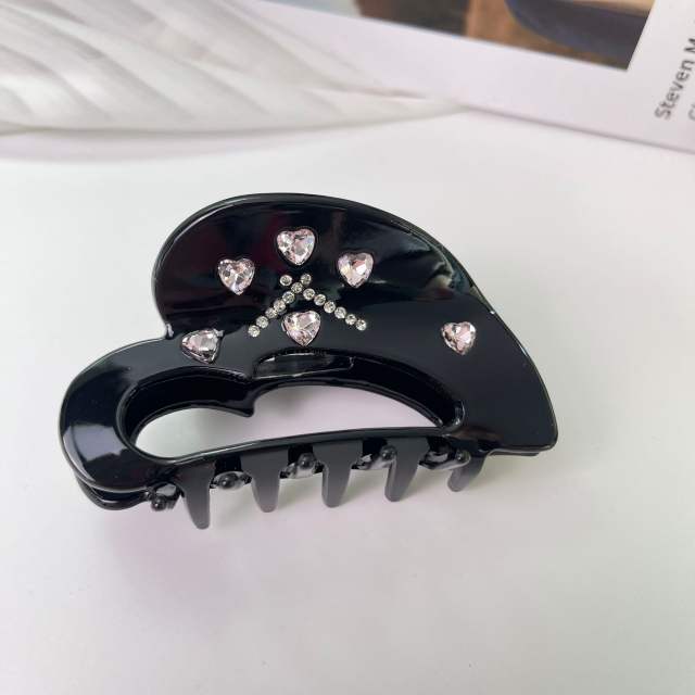 Love Rhinestone Acetic Acid hair claw clips colleciton