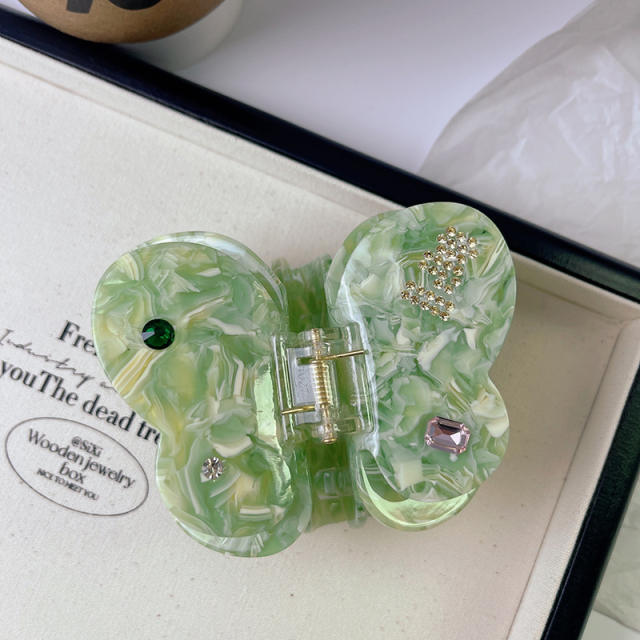 Good quality acetate material butterfly shape women hair claw clips