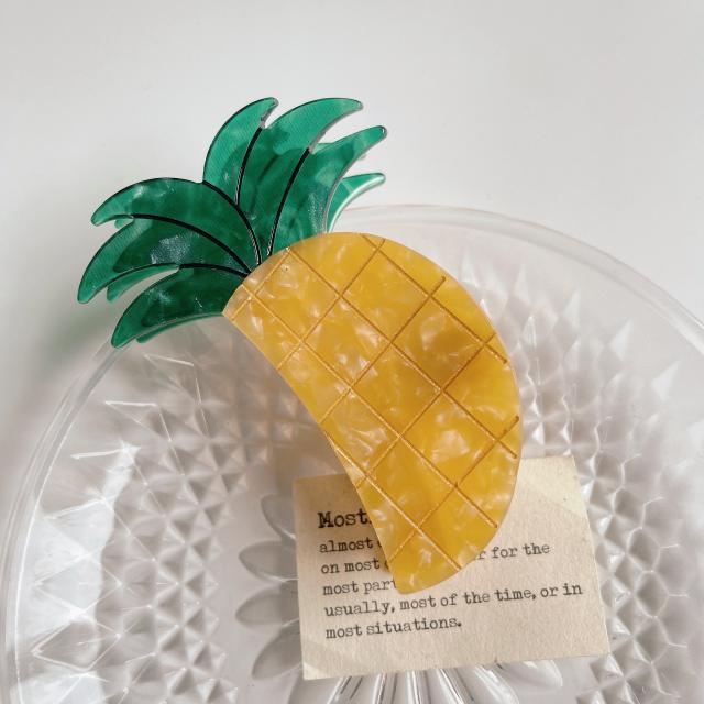 Sweet fruit design acetic acid color matching hair claw clips collection