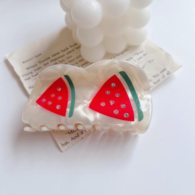 Sweet fruit design acetic acid color matching hair claw clips collection