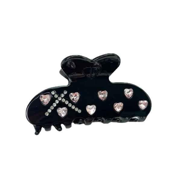 Love Rhinestone Acetic Acid hair claw clips colleciton