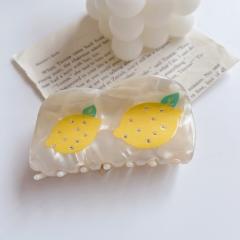 Sweet fruit design acetic acid color matching hair claw clips collection