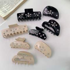 Love Rhinestone Acetic Acid hair claw clips colleciton