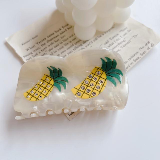 Sweet fruit design acetic acid color matching hair claw clips collection