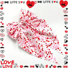 2025 new valentine's day bow ribbon french barrette hair clips
