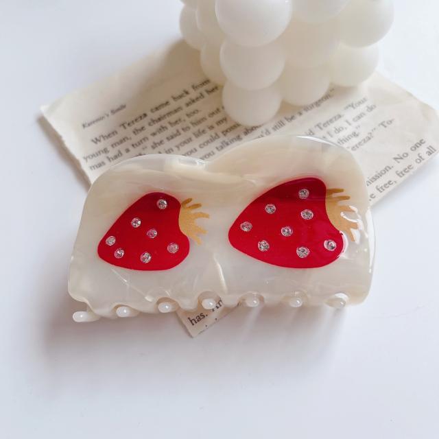 Sweet fruit design acetic acid color matching hair claw clips collection