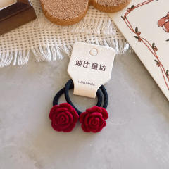 New year cartoon bow flower mushroom kids hair ties set 2pair price