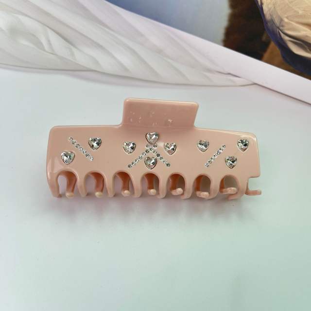 Love Rhinestone Acetic Acid hair claw clips colleciton