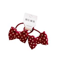 New year cartoon bow flower mushroom kids hair ties set 2pair price