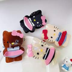 Cartoon cute Hawaiian Kity cat acetate hair claw clips