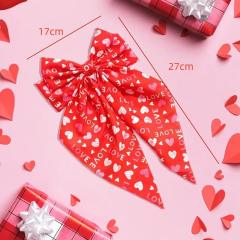 2025 new valentine's day bow ribbon french barrette hair clips