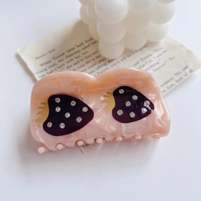 Sweet fruit design acetic acid color matching hair claw clips collection