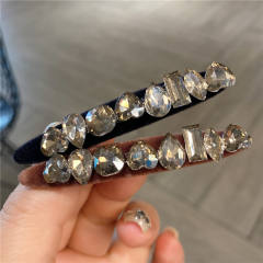 Elegant shiny rhinestone crystal velvet duckbill hair clips