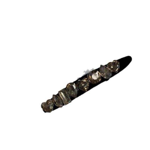 Elegant shiny rhinestone crystal velvet duckbill hair clips