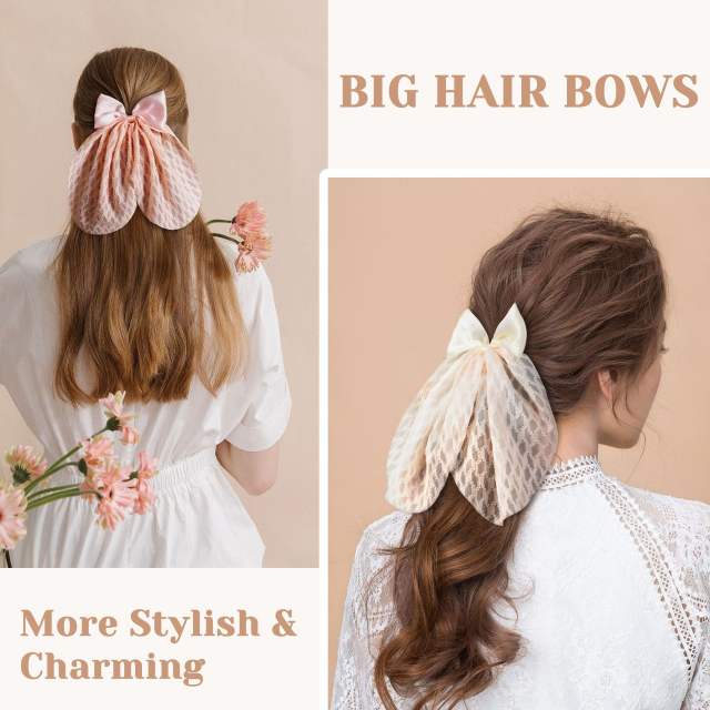 Sweet bow women duckbill hair clips