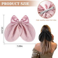 Sweet bow women duckbill hair clips