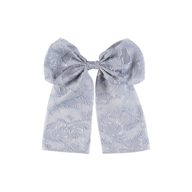Spring summer new plain color lace bow duckbill hair clips