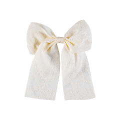 Spring summer new plain color lace bow duckbill hair clips