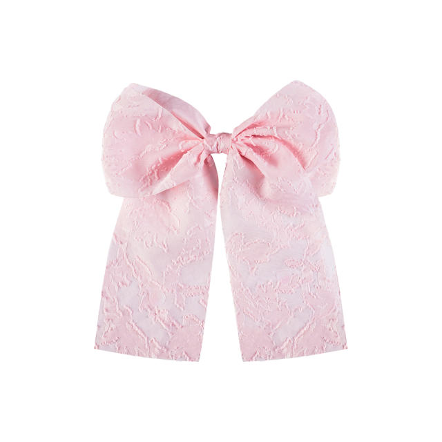 Spring summer new plain color lace bow duckbill hair clips