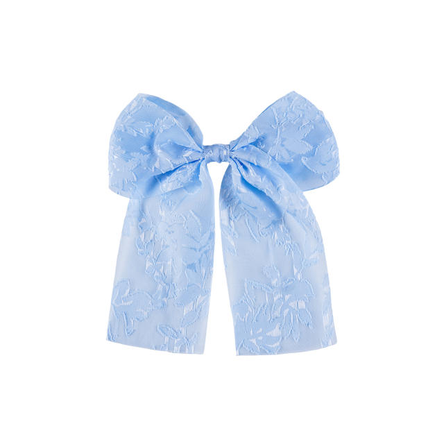 Spring summer new plain color lace bow duckbill hair clips