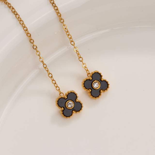 Elegant easy match stainless steel threader earrings for women