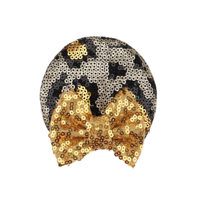 Sweet Children's Headwear Baby Sequin Bow Hairpin Mickey Hairpin duckbill hair clips