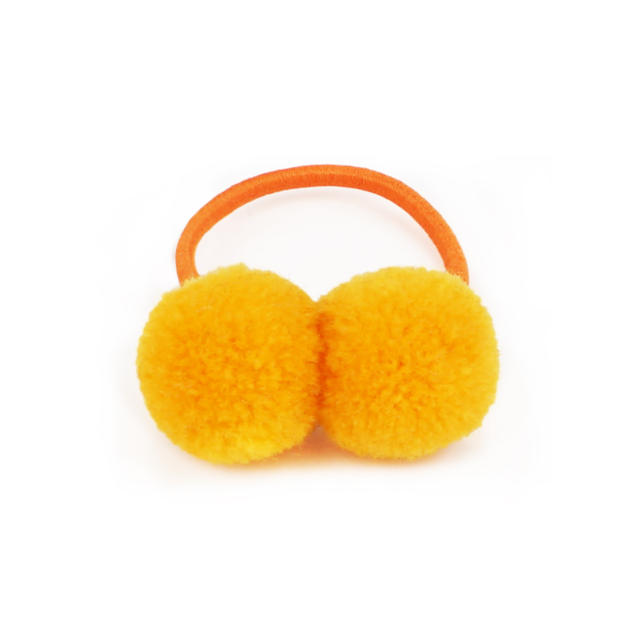 Sweet pom pom hair ties for kids