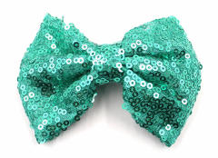 Hot sale sequins sweet bow duckbill hair clips for kids 4inch