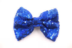 Hot sale sequins sweet bow duckbill hair clips for kids 4inch