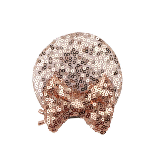 Sweet Children's Headwear Baby Sequin Bow Hairpin Mickey Hairpin duckbill hair clips