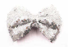 Hot sale sequins sweet bow duckbill hair clips for kids 4inch