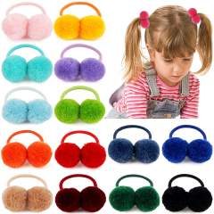 Sweet pom pom hair ties for kids