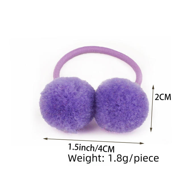 Sweet pom pom hair ties for kids