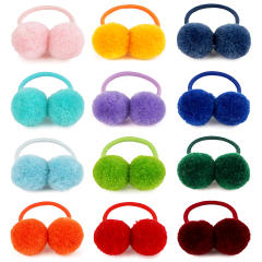Sweet pom pom hair ties for kids