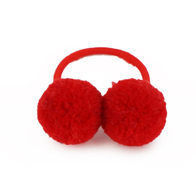 Sweet pom pom hair ties for kids