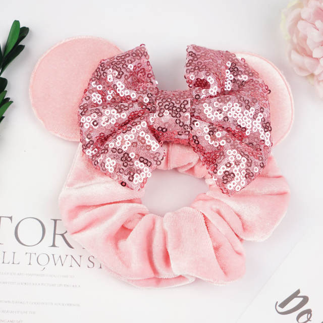 Sweet Mickey design scrunchies velvet scrunchies for kids adults
