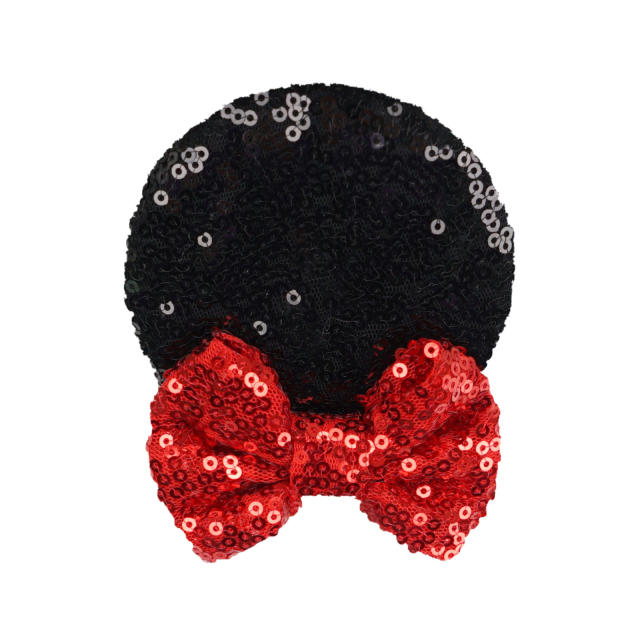 Sweet Children's Headwear Baby Sequin Bow Hairpin Mickey Hairpin duckbill hair clips