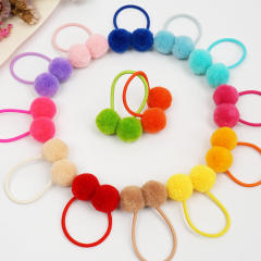 Sweet pom pom hair ties for kids