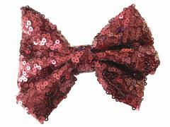 Hot sale sequins sweet bow duckbill hair clips for kids 4inch