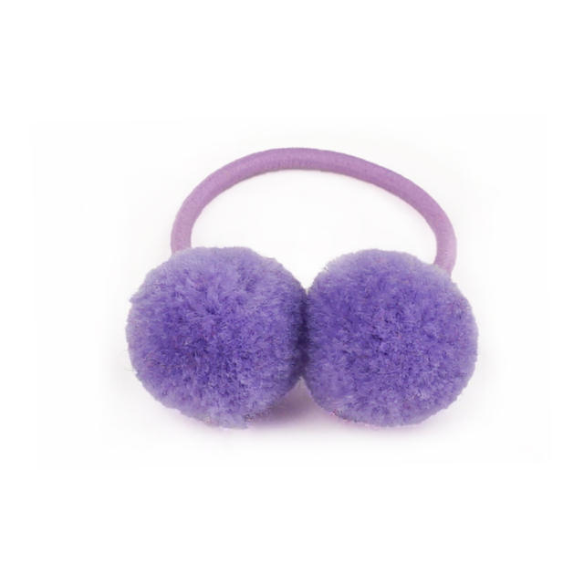 Sweet pom pom hair ties for kids