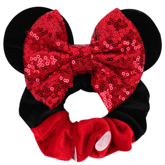 Sweet Mickey design scrunchies velvet scrunchies for kids adults
