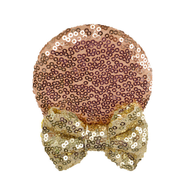 Sweet Children's Headwear Baby Sequin Bow Hairpin Mickey Hairpin duckbill hair clips