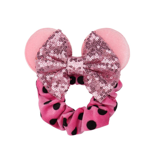 Sweet Mickey design scrunchies velvet scrunchies for kids adults