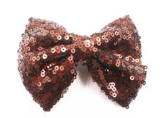 Hot sale sequins sweet bow duckbill hair clips for kids 4inch