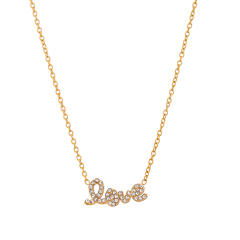 Dainty diamond love letter stainless steel necklace Valentine's Day necklace